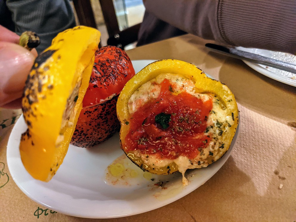 Mizithra Stuffed Peppers