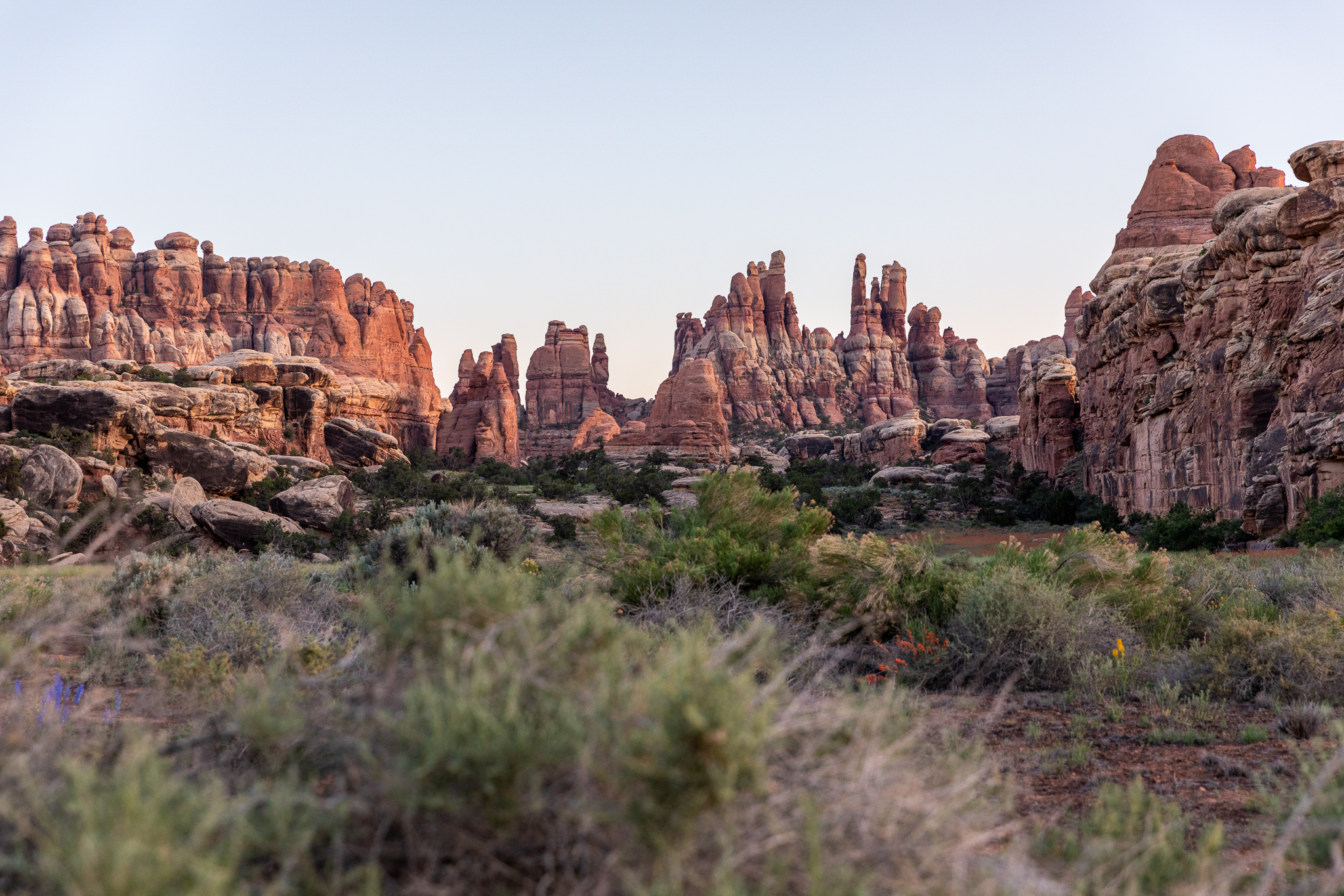 tall sandstone spires and formations